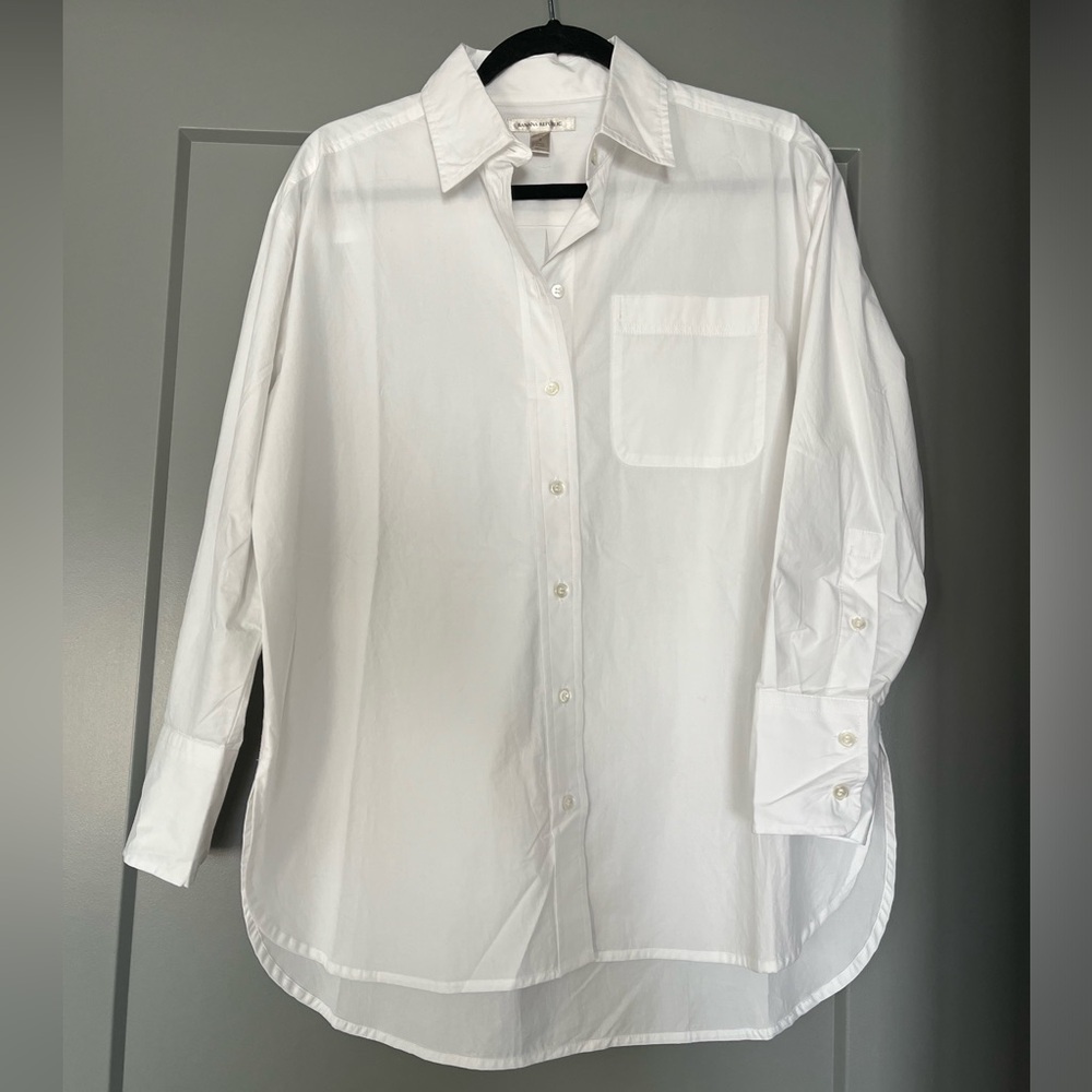 Banana Republic oversized white button down - cotton